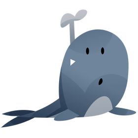 Whale suprised clipart