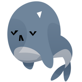 Whale sleeping clipart