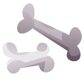 Wolf bones clipart