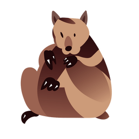 Cartoon wombat funny clipart
