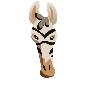 Zebra head clipart