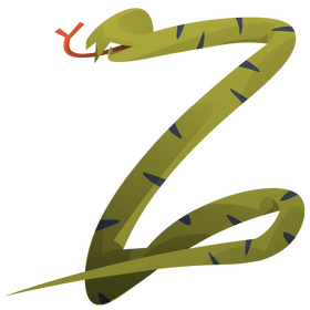 Australia cartoon snake clipart