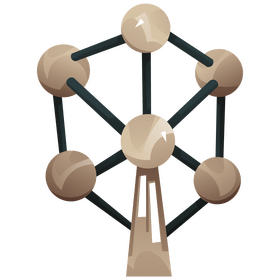 Belgium atomium clipart