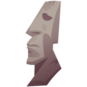 Moai statue clipart