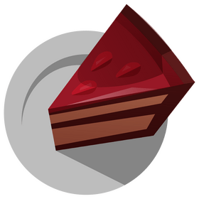 Pomegranate cake clipart