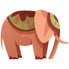 India elephant cartoon clipart