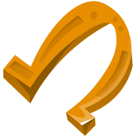 Golden horseshoe clipart