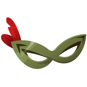 Italian venetian mask cartoon clipart