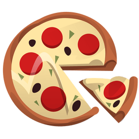 Italian pizza cartoon clipart