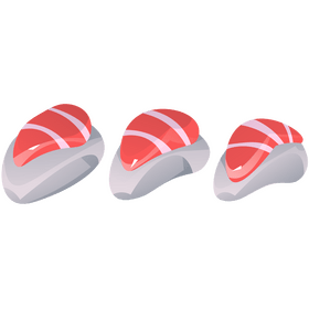 Japanese sushi cartoon clipart