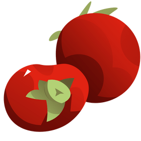 Red persimmon clipart