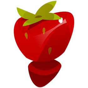 Free strawberry fruit cut clipart