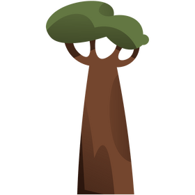 Baobab tree clipart