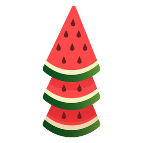 Watermelon triangles clipart