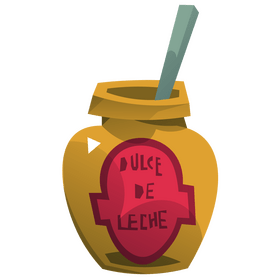 Dulce de leche dessert clipart