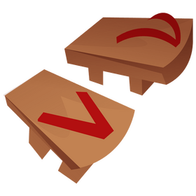 Asian wooden clogs clipart