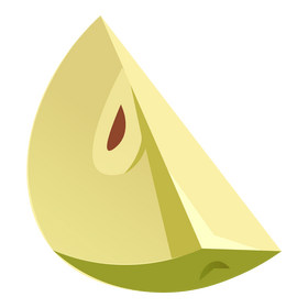 Apple slice clipart
