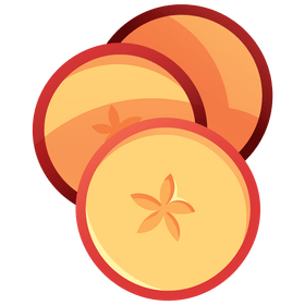 Apple red circles clipart