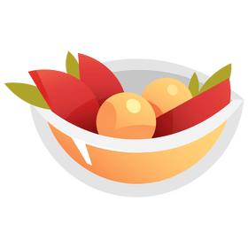 Red apple ice cream clipart