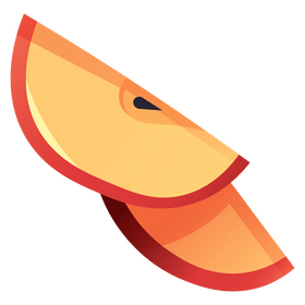 Free apple red slices clipart