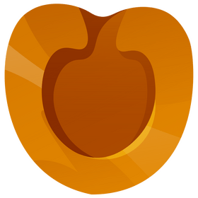 Apricot half clipart