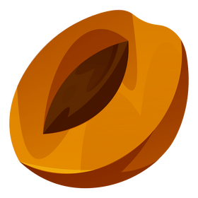 Apricot halfseed clipart