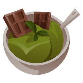 Avocado ice cream clipart