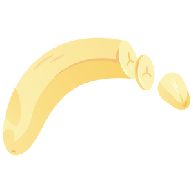 Banana peeled clipart