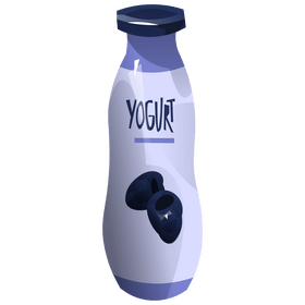Blackberry yogurt clipart