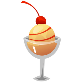 Cherry ice cream clipart