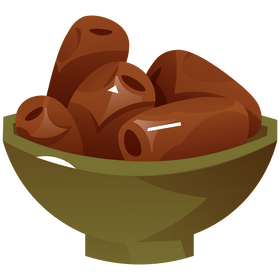 Dates on plate clipart