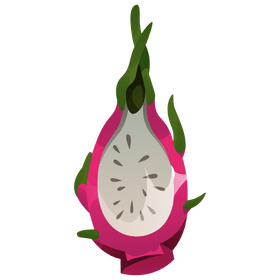 Dragon fruit half clipart