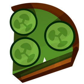 Cartoon feijoa cake slice clipart