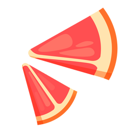 Grapefruit small triangle slices clipart