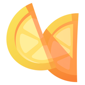 Lemon fruit cut into slices clipart