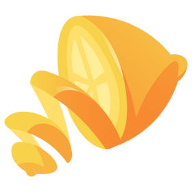 Lemon peeled clipart