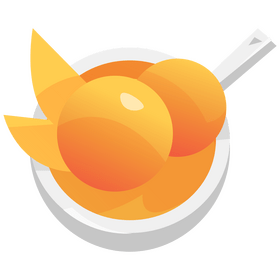 Mango ice cream clipart