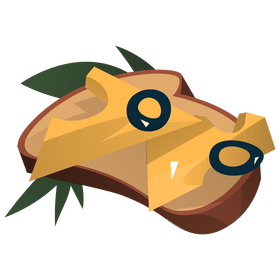 Olives toast clipart