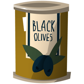 Black olives canned clipart