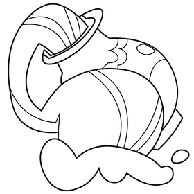 Aquarius zodiac sign black and white clipart