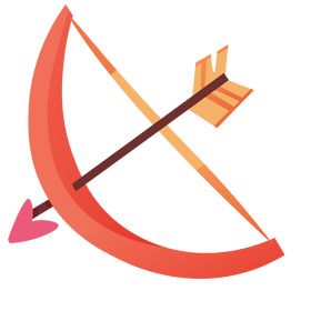 Valentines day bow and arrow clipart