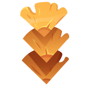 Cartoon pineapple triangles clipart