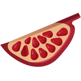Pomegranate slice clipart