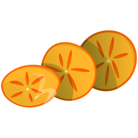 Free persimmon circles clipart