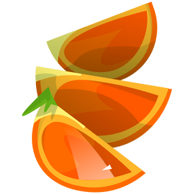 Persimmon slices clipart