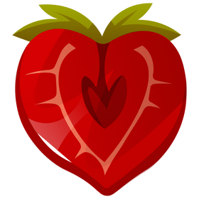 Free strawberry half clipart
