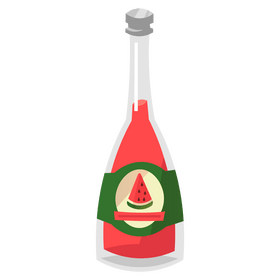 Watermelon juicebottle clipart