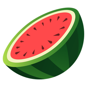 Watermelon half clipart
