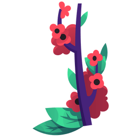 Spring tree branch cartoon clipart