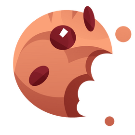 Chocolate chip bitten cookie clipart